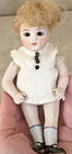 Antique Jointed All Bisque German Mignonette Doll With Sleep Glass Eyes