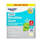 Nicotine Gum 4mg Coated Sugar Free Mint Flavor Quit Smoking Aid 160 Pieces New