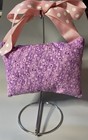 Handmade Purple Tooth Fairy Pillow Girls Pink Polka Dot Bow  my Tooth  Pocket