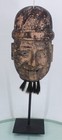 Antique Burmese Carved Wood Puppet Head 7  Glass Eyes Articulated Moving Tongue
