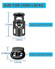 20pcs Cord Locks For Drawstrings     10 Single Hole And 10 Double Hole Spring C   
