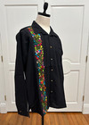 Xl Hand Made Long Sleeve San Antonino Embroidery Mexican Guayabera Shirt 
