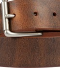 1    Wide Distressed Leather Belt Soft Durable With Roller Buckle Amish Made Usa