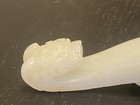 Chinese White Jade Dragon Hook Qing Period Good Color Nice Carving