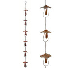 Metal Rain Chain Vintage Gutter Chain With Hooks Rain Catcher For Roof Downspout