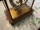 Howard Miller Brass Electromagnetic Mantel Clock Germany Glass Case Works