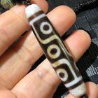 Magical Tibetan Old Agate 9eye Totem Dzi Bead Pendant 13 57mm N015