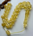 Natural Baltic Amber 23g  Islamic Prayer Rosary Barrel 33 Beads Tasbih Misbaha