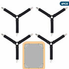 4pcs Triangle Bed Sheet Holder Mattress Fastener Grippers Clips Suspender Straps