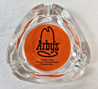 Arbys Ashtray Original Glass Orange Cowboy Hat Logo Triangle