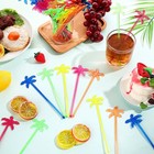100 Pieces Swizzle Stick Cocktail Drinks Stirrers Disposable Plastic Stirring