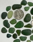 Lovely Ne England Teal Green Sea Glass Lot Genuine Surf Tumbled 35 Pieces    105