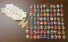 83 Vintage 1950 s Nabisco Shredded Wheat Tin World Flag Tab Pins W packaging