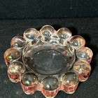Vintage Boopie Bubble Glass Ashtray Trinket Dish Nova Pattern Pink Cranberry