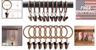 100 Antique Copper Curtain Rings With Clips - 1 26 In I d  For Heavy Drapes