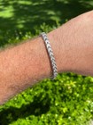 Moissanite Mens Real 925 Silver Men s Franco Bracelet Iced Passes Tester