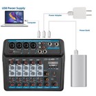 6channel Live Audio Mixer Bluetooth Usb Dj Sound Mixing Console Amplifier Studio