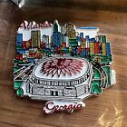 Atlanta Georgia City Skyline Georgia Dome Rubber Fridge Souvenir Magnet Vintage