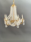 Miniature Dollhouse Handcrafted Crystal Chandelier With Crystal Ball Large 