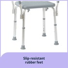 Medline G2-200khx1 Shower Chair Bath Bench Adjustable Height Padded Side Arms