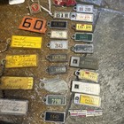 Huge Lot 17x 1940-60 Wisconsin Illinois Dav Keychain License Plate   More