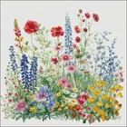 Wildflower Flowerbed - Chart Counted Cross Stitch Patterns Needlework Dmc Color