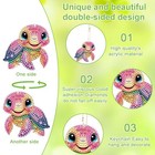  5 Pieces Diamond Painting Kits  5d Diy Turtle Diamond Art Painting Keychain 