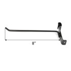 Sswbasics 8 Inch Black Peg Hook For Wire Grid - 50 Count - Black Gridwall Hooks