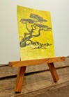 Vintage Antioch Bookplate Gummed Bonsai Tree From The Library Of Yellow Usa