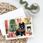 Black Chow Chow Christmas Greeting Cards Envelopes Pack Of 8 Dac1327gca7p