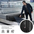 Sturdum Hard Shell Golf Travel Case W tsa Lock  Abs Cover  Wheels  Fits 48  Bags