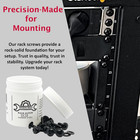 Rack Screws 10-32 And Nylon Washers Set  Carbon Steel  50-pack For Equipment Rac