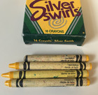 Vintage 1990 Crayola Silver Swirls Crayons 16 Count Made In Usa With Dandelion