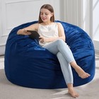 Bean Bag Chair For Adults Big Beanbag Velvet Fabric Large Blue