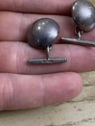 Designer Signed Lex 925 Sterling Silver Ball Dome Cuff Links