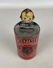 Antique Calumet Baking Powder Advertising Tin Bobble Head Bank