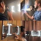 3 Way Mirror For Self Hair Cutting With Ring Light rechargeable 360 Mirror