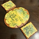 Vintage Wood Wall Plaques Apple Orchard With Birds Wintermute Rustic Set Of 3