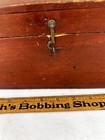 Antique Dome Top Wooden Box Old Red Paint Decorated Dovetail Snipe Hinges 1830s