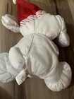 Fisher Price Puffalump Nylon Puppy Dog Plush Candy Cane 12  Christmas Vtg 1990