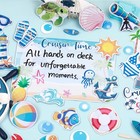 27pcs Cruise Door Decorations Magnetic  Large Nautical Cruise Magnets Funny