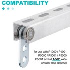 4-24pcs 2 Wheel Trolley Assembly Roller For 1-5 8  Wide Or Taller Strut Channel
