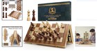 Magnetic Wooden Chess Set 15 Inch Folding Travel Board   Pieces Storage Kids    