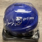 Gilbert Perreault    hof 1990    Signed Buffalo Sabres Blue Mini Helmet Jsa