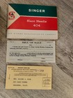 Vintage Singer Sewing Machine Attachments Accessories Lot Box Needles Paperwork