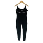 Prettylittlething Piping Sleeveless One Piece Yoga Jumpsuit Size Xl Nwt Black 