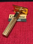 Nm Late-40 s Gillette Ndc Gold Fat Handle Tech Safety Razor - Really Nice 
