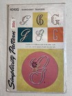 Lot Of 3 - Simplicity Pattern-letter E  G  S Embroidery Transfer 1940   s - Uncut