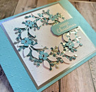 Stampin Up Greeting Card Kit  lot Of 4 W env  Christmas 3 Layer Wreath Foil