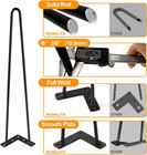 6 Inch Hairpin Legs For Furniture Set Of 4  Heavy Duty Industrial Metal Table Le